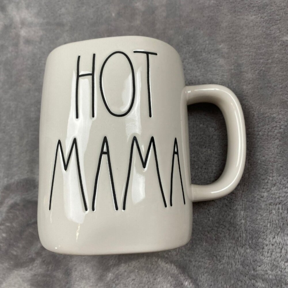 Rae Dunn Artisan Collection By Magenta Ivory Ceramic "Hot Mama" Tea Coffee Mug